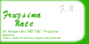 fruzsina mate business card